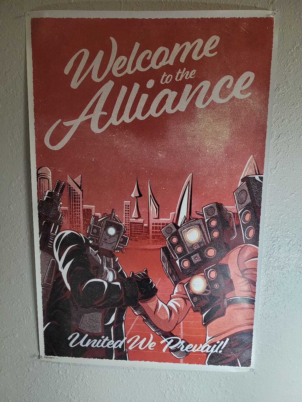 Skibidi Toilet Alliance United WE Prevail Poster 2023 New